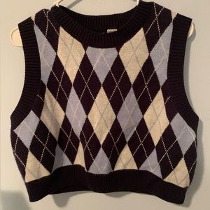 Blue, White and Black Diamond Vest